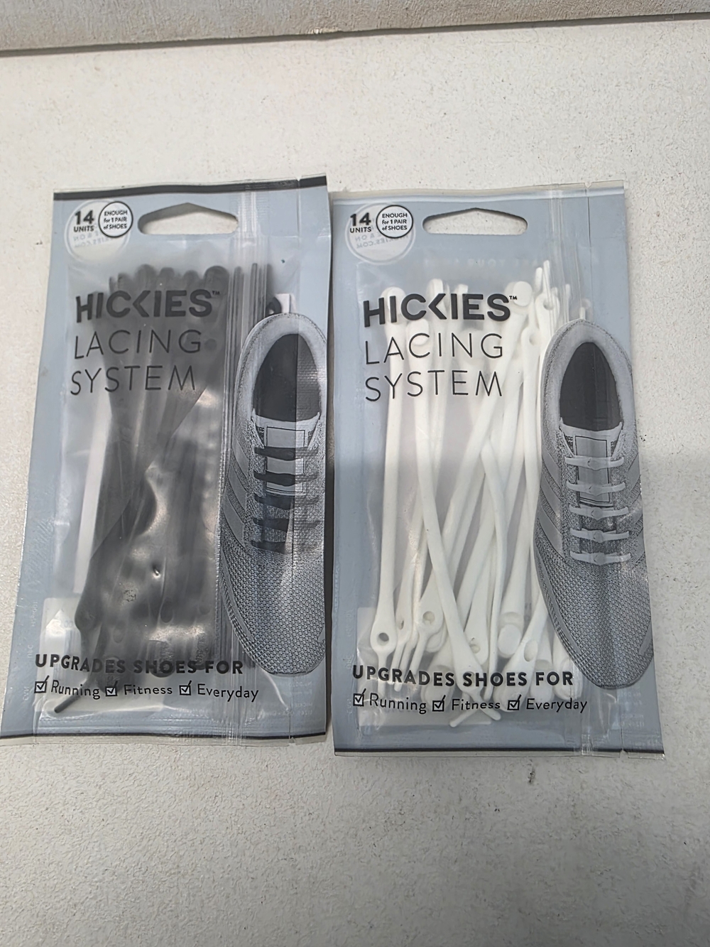No-Tie Lacing System Sneakers - Black / White